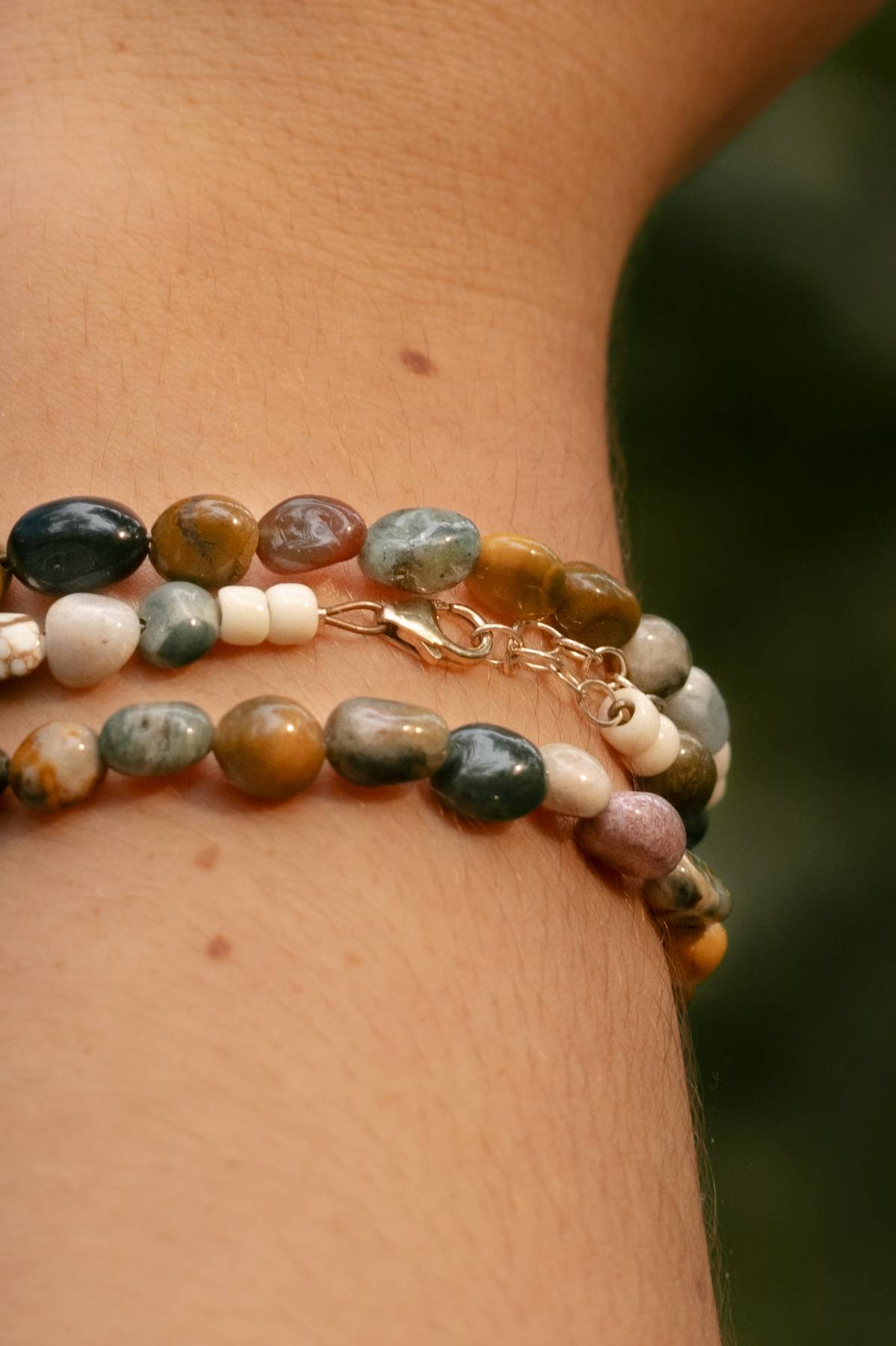 The Ocean Jasper Pebble Bracelet