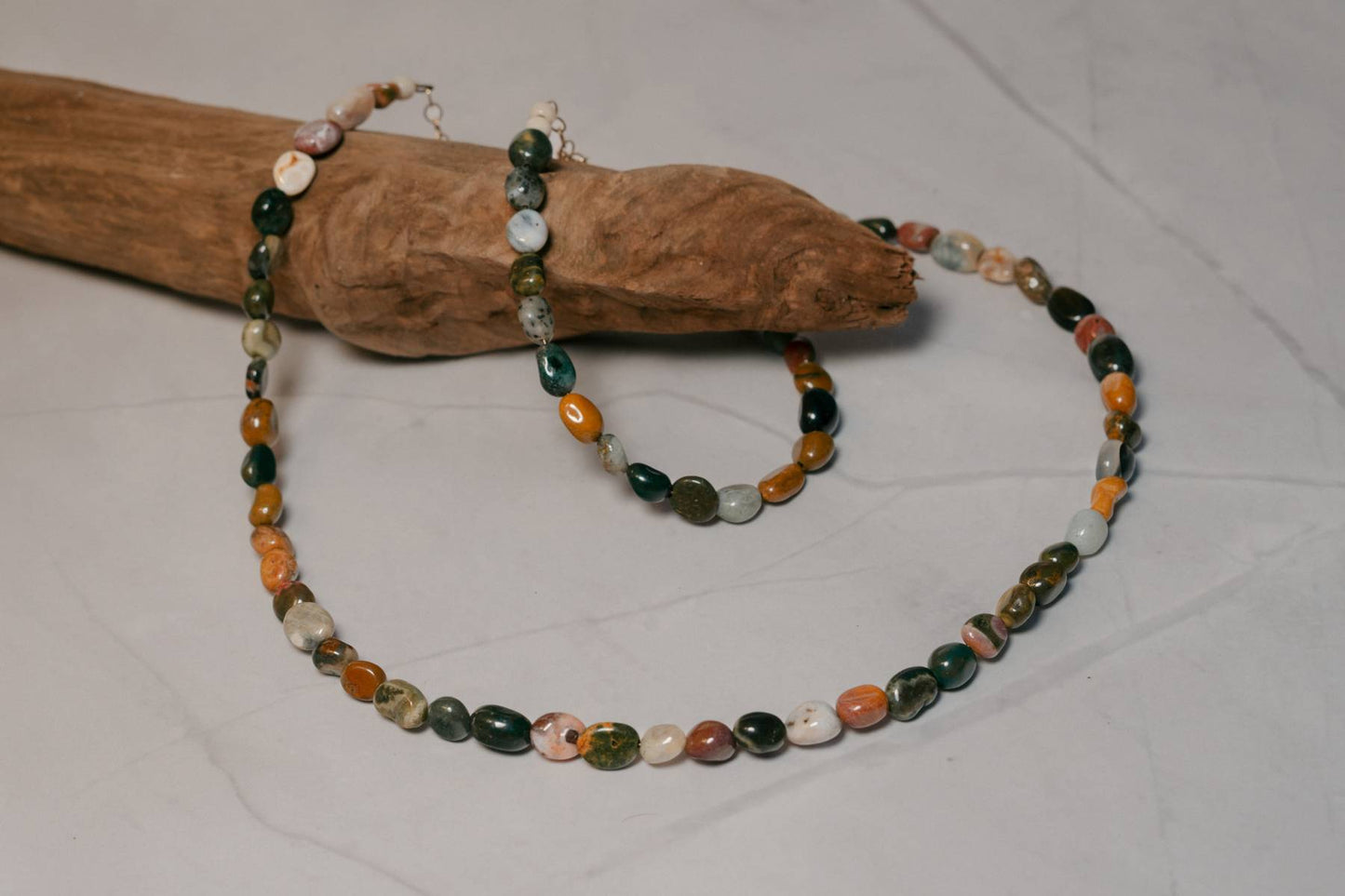 The Ocean Jasper Pebble Necklace