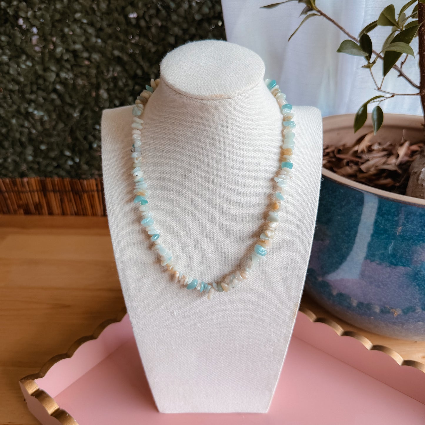 The Amazonite Pebble Necklace