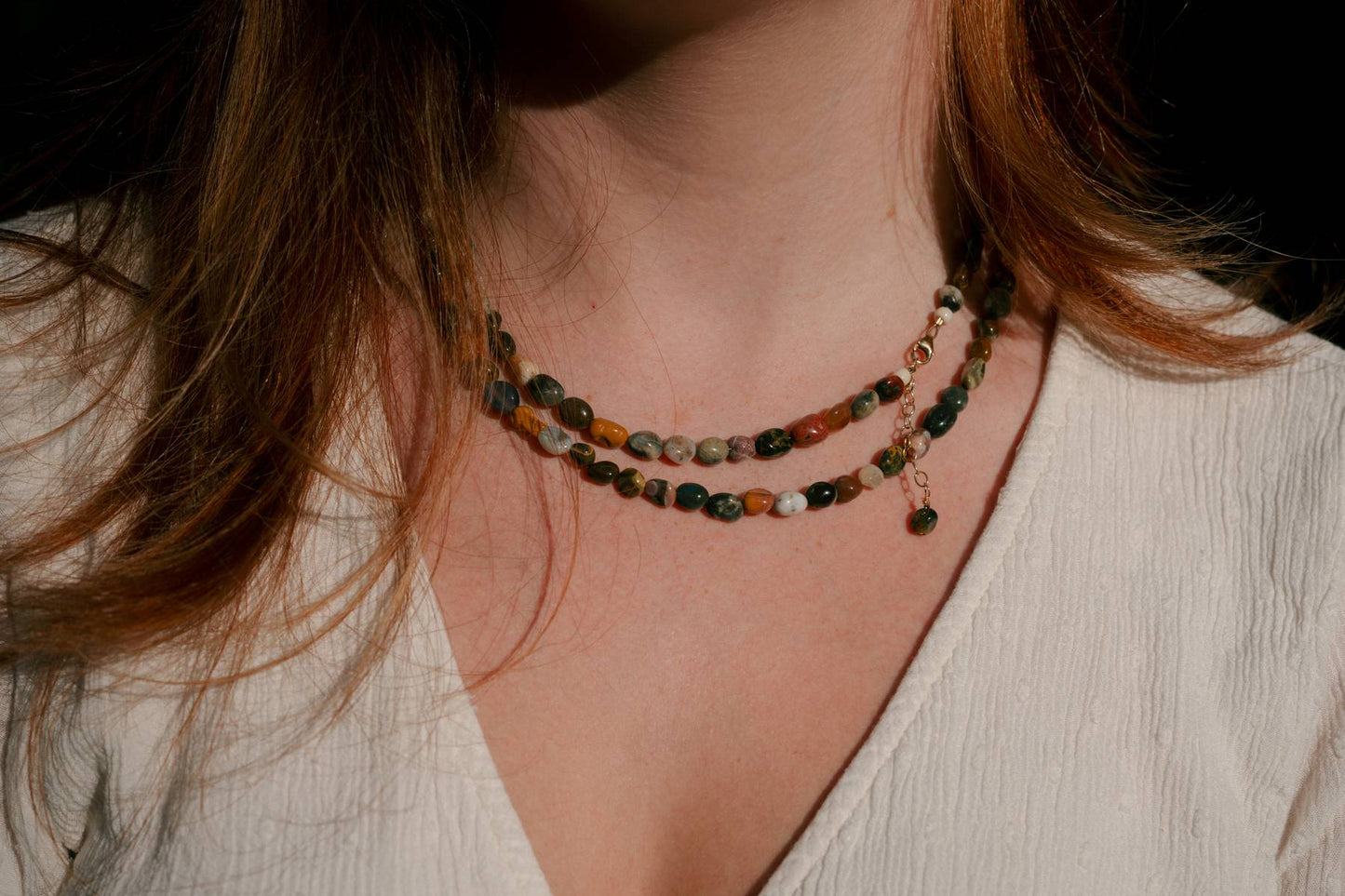 The Ocean Jasper Pebble Necklace