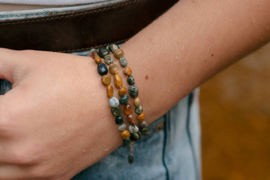 The Ocean Jasper Pebble Bracelet