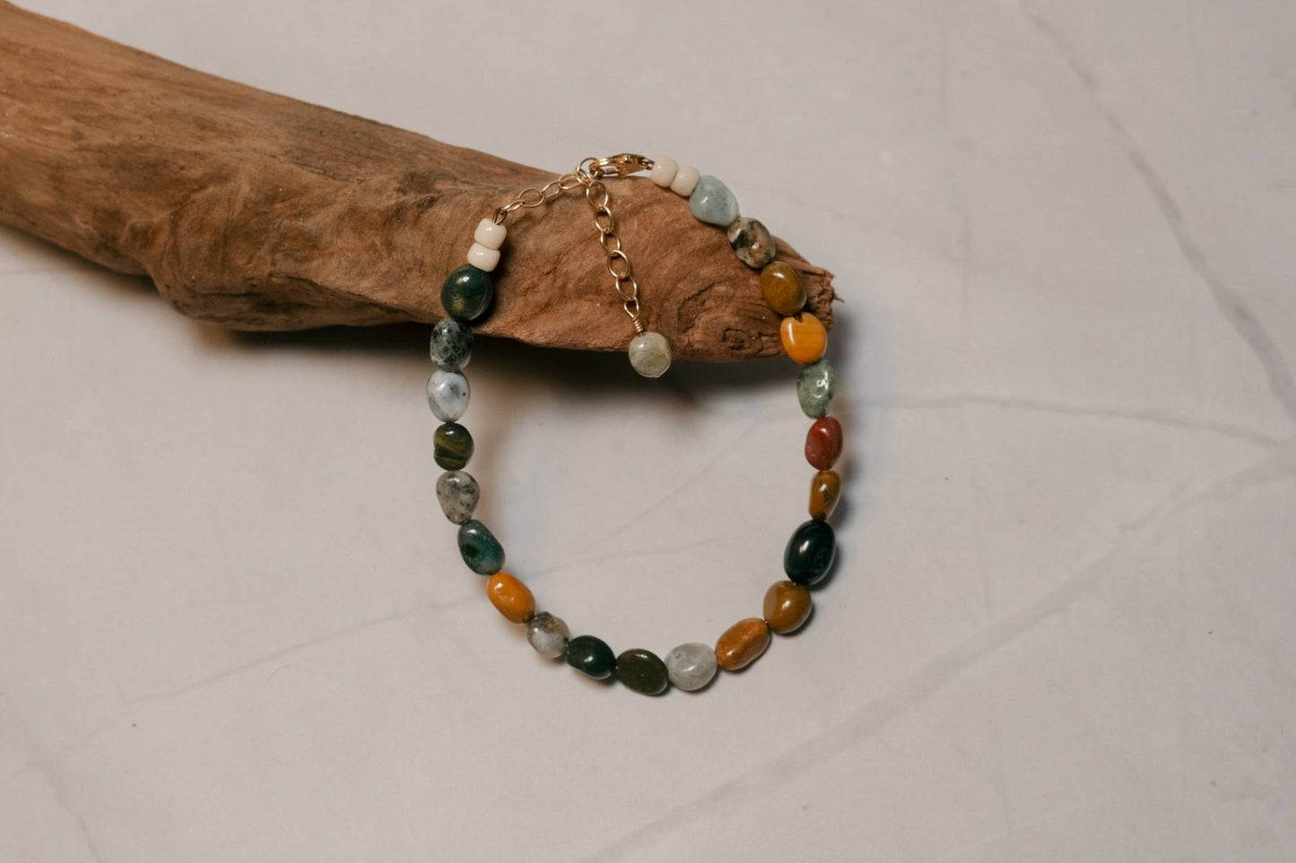 The Ocean Jasper Pebble Bracelet