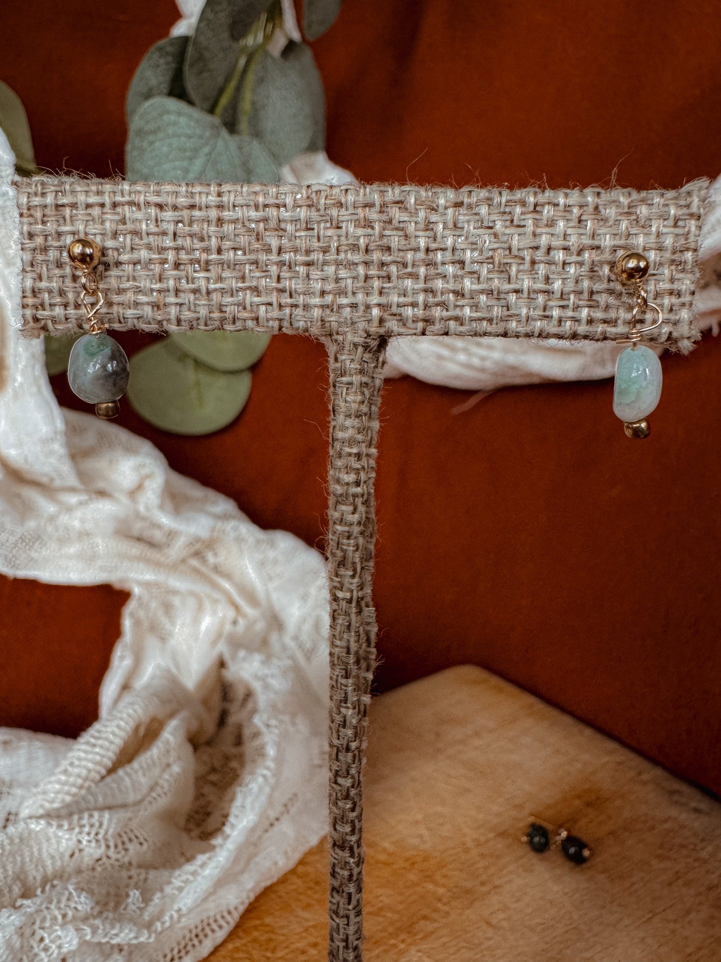 Ocean Jasper Earrings – 14k Gold Filled Post Gemstone Jewelry