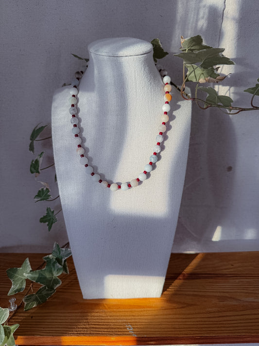 Amazonite Matte Round Necklace